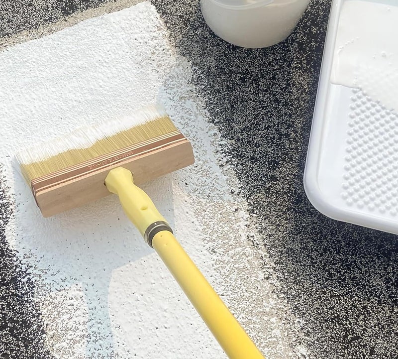 Greatandrew Great Andrew 7 Inch Deck Stain Brush, Deck Paint Brush, Wide Large Brush for Staining Wood Wall Fence, Lime Wash Paint Brush Applicator for Smooth Rough Textured Surfaces, Home Repair Painters Tools - Image 5